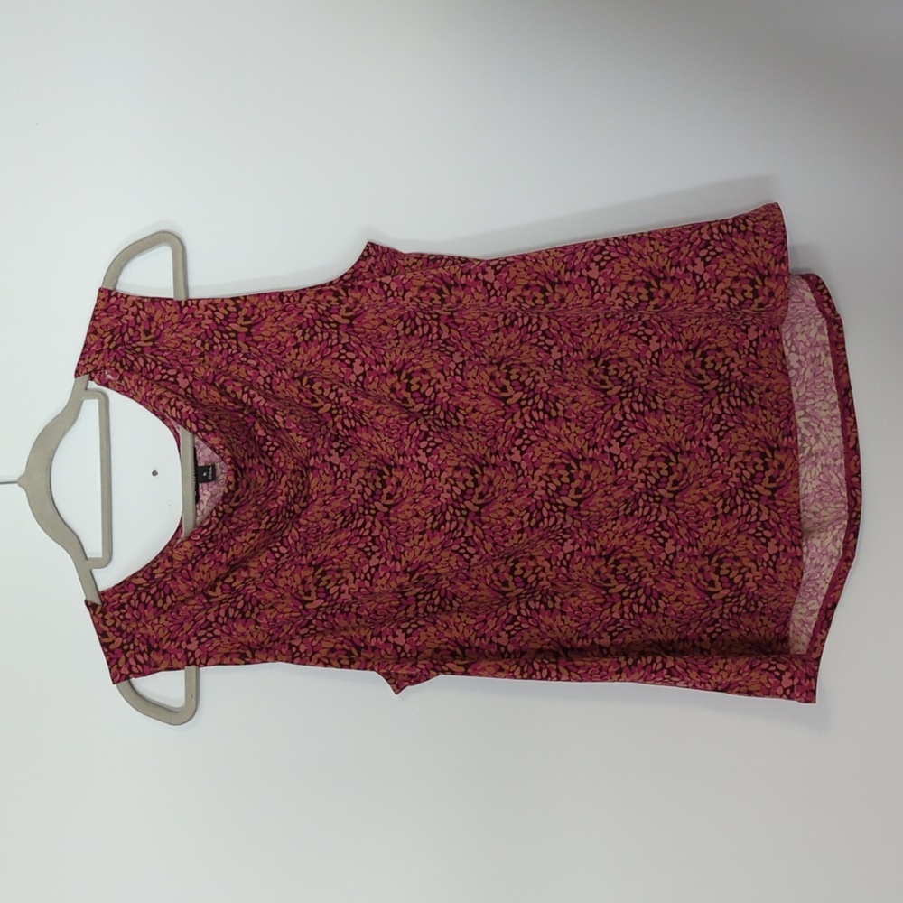 Pink and Brown Top with Cowl Neck